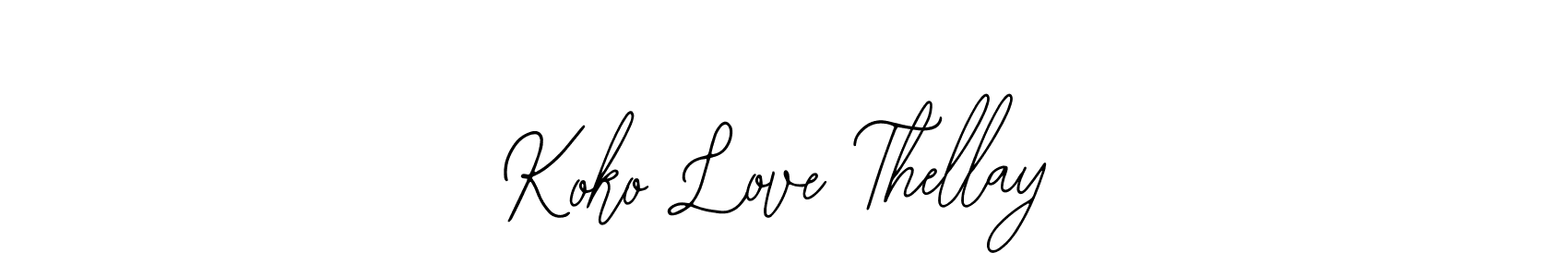 Also we have Koko Love Thellay name is the best signature style. Create professional handwritten signature collection using Bearetta-2O07w autograph style. Koko Love Thellay signature style 12 images and pictures png