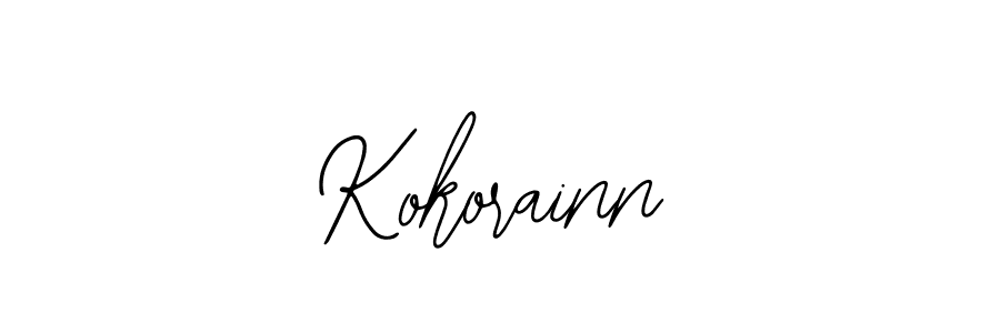 How to make Kokorainn name signature. Use Bearetta-2O07w style for creating short signs online. This is the latest handwritten sign. Kokorainn signature style 12 images and pictures png