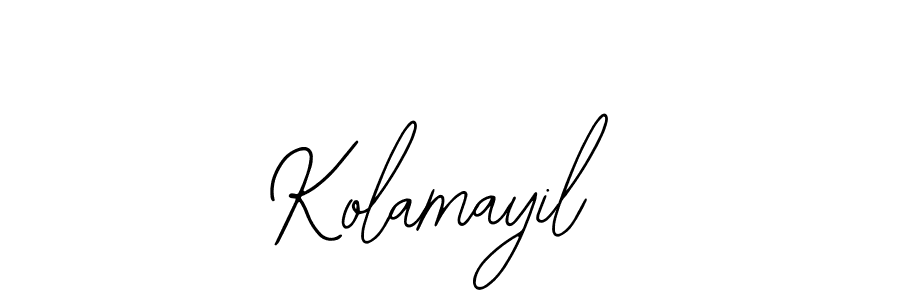 Also You can easily find your signature by using the search form. We will create Kolamayil name handwritten signature images for you free of cost using Bearetta-2O07w sign style. Kolamayil signature style 12 images and pictures png