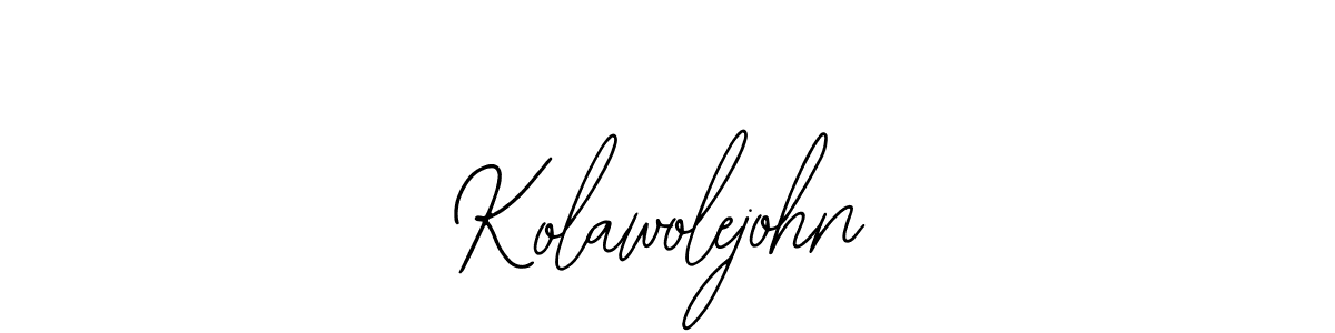 if you are searching for the best signature style for your name Kolawolejohn. so please give up your signature search. here we have designed multiple signature styles  using Bearetta-2O07w. Kolawolejohn signature style 12 images and pictures png