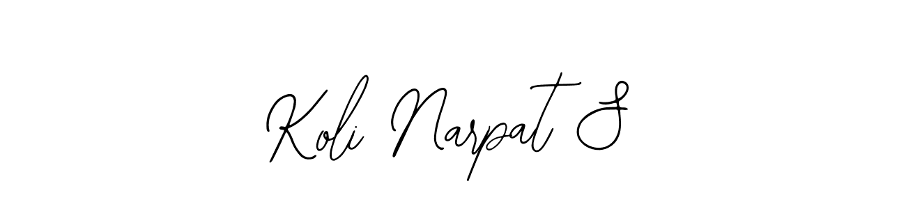 Also we have Koli Narpat S name is the best signature style. Create professional handwritten signature collection using Bearetta-2O07w autograph style. Koli Narpat S signature style 12 images and pictures png