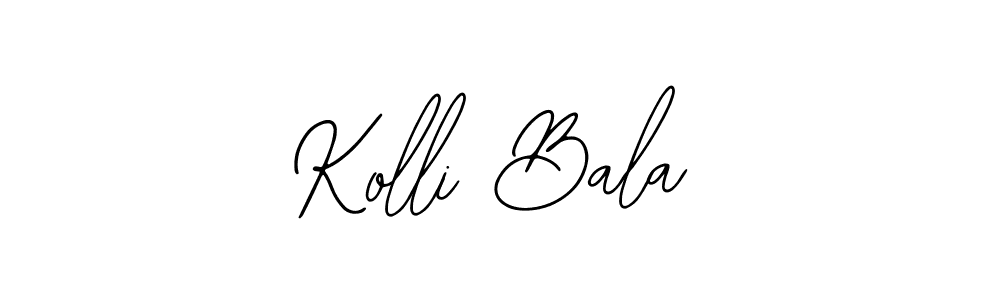 How to make Kolli Bala name signature. Use Bearetta-2O07w style for creating short signs online. This is the latest handwritten sign. Kolli Bala signature style 12 images and pictures png