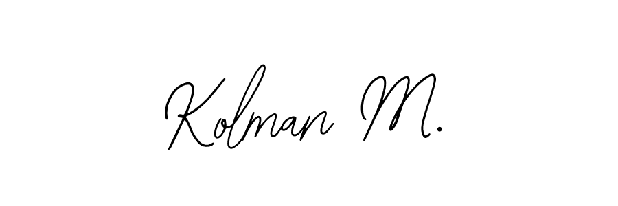 Check out images of Autograph of Kolman M. name. Actor Kolman M. Signature Style. Bearetta-2O07w is a professional sign style online. Kolman M. signature style 12 images and pictures png