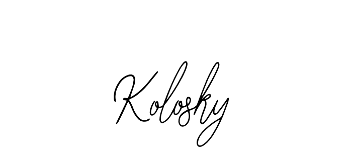 The best way (Bearetta-2O07w) to make a short signature is to pick only two or three words in your name. The name Kolosky include a total of six letters. For converting this name. Kolosky signature style 12 images and pictures png