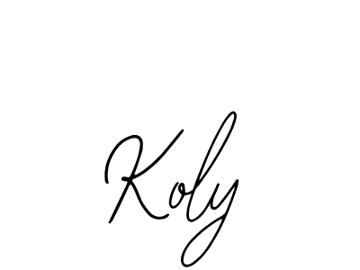 if you are searching for the best signature style for your name Koly. so please give up your signature search. here we have designed multiple signature styles  using Bearetta-2O07w. Koly signature style 12 images and pictures png