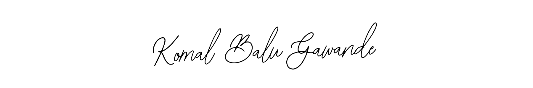 Use a signature maker to create a handwritten signature online. With this signature software, you can design (Bearetta-2O07w) your own signature for name Komal Balu Gawande. Komal Balu Gawande signature style 12 images and pictures png