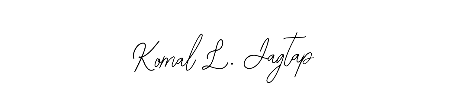 This is the best signature style for the Komal L. Jagtap name. Also you like these signature font (Bearetta-2O07w). Mix name signature. Komal L. Jagtap signature style 12 images and pictures png