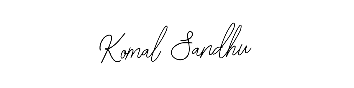 How to make Komal Sandhu name signature. Use Bearetta-2O07w style for creating short signs online. This is the latest handwritten sign. Komal Sandhu signature style 12 images and pictures png