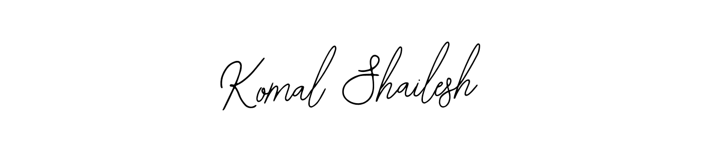 Use a signature maker to create a handwritten signature online. With this signature software, you can design (Bearetta-2O07w) your own signature for name Komal Shailesh. Komal Shailesh signature style 12 images and pictures png