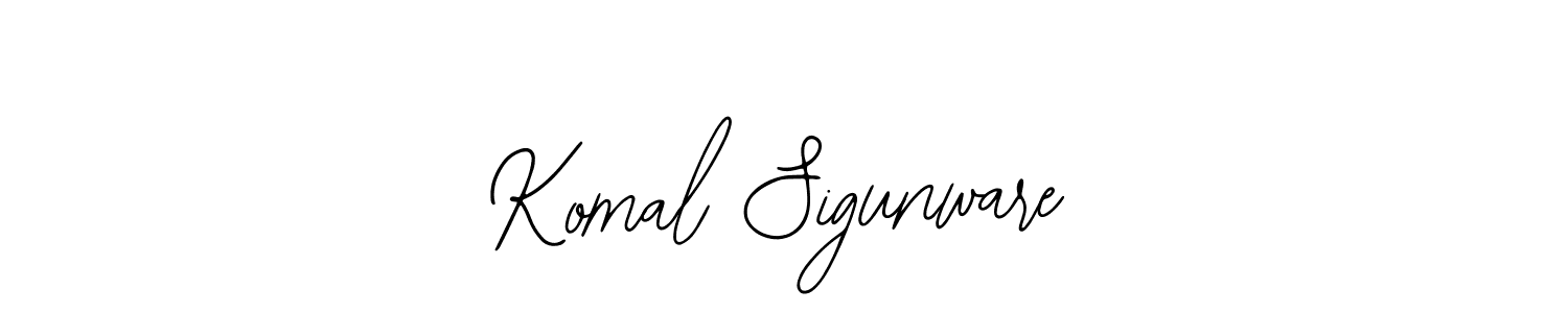 Make a beautiful signature design for name Komal Sigunware. Use this online signature maker to create a handwritten signature for free. Komal Sigunware signature style 12 images and pictures png
