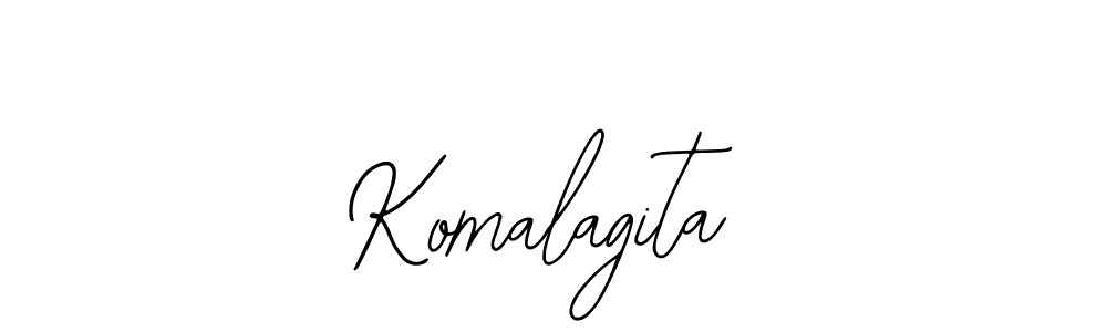How to make Komalagita name signature. Use Bearetta-2O07w style for creating short signs online. This is the latest handwritten sign. Komalagita signature style 12 images and pictures png