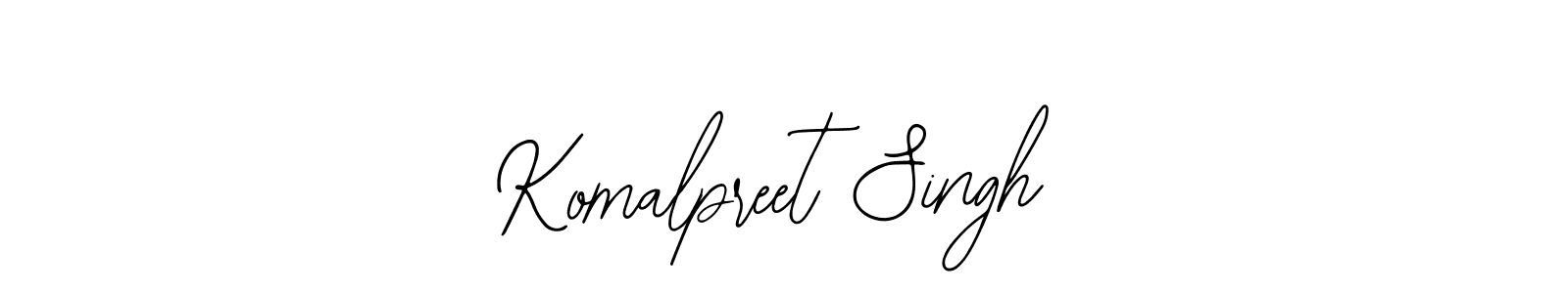 How to make Komalpreet Singh name signature. Use Bearetta-2O07w style for creating short signs online. This is the latest handwritten sign. Komalpreet Singh signature style 12 images and pictures png