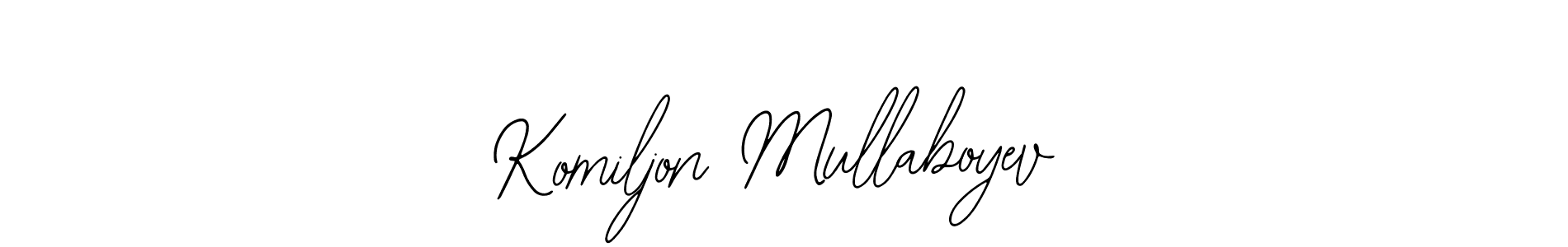 Design your own signature with our free online signature maker. With this signature software, you can create a handwritten (Bearetta-2O07w) signature for name Komiljon Mullaboyev. Komiljon Mullaboyev signature style 12 images and pictures png