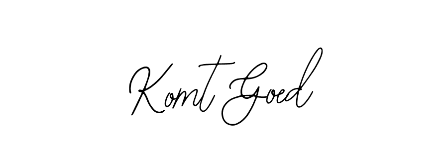 How to make Komt Goed name signature. Use Bearetta-2O07w style for creating short signs online. This is the latest handwritten sign. Komt Goed signature style 12 images and pictures png