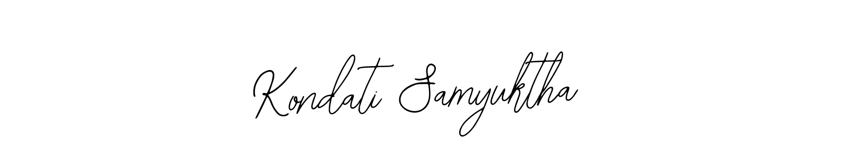 Use a signature maker to create a handwritten signature online. With this signature software, you can design (Bearetta-2O07w) your own signature for name Kondati Samyuktha. Kondati Samyuktha signature style 12 images and pictures png