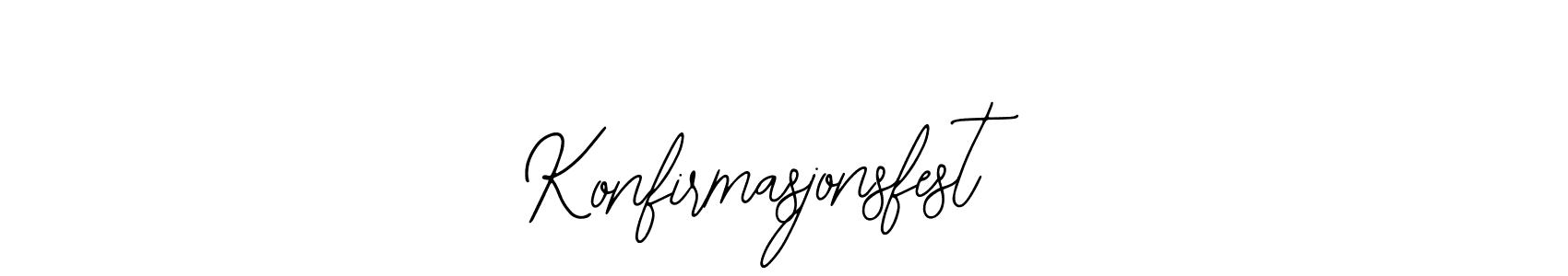 How to make Konfirmasjonsfest signature? Bearetta-2O07w is a professional autograph style. Create handwritten signature for Konfirmasjonsfest name. Konfirmasjonsfest signature style 12 images and pictures png