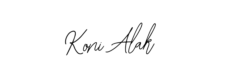 How to make Koni Alak signature? Bearetta-2O07w is a professional autograph style. Create handwritten signature for Koni Alak name. Koni Alak signature style 12 images and pictures png
