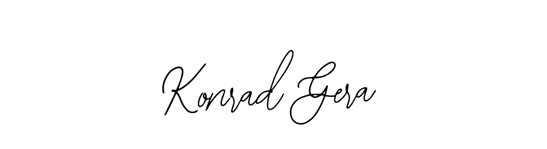 Design your own signature with our free online signature maker. With this signature software, you can create a handwritten (Bearetta-2O07w) signature for name Konrad Gera. Konrad Gera signature style 12 images and pictures png
