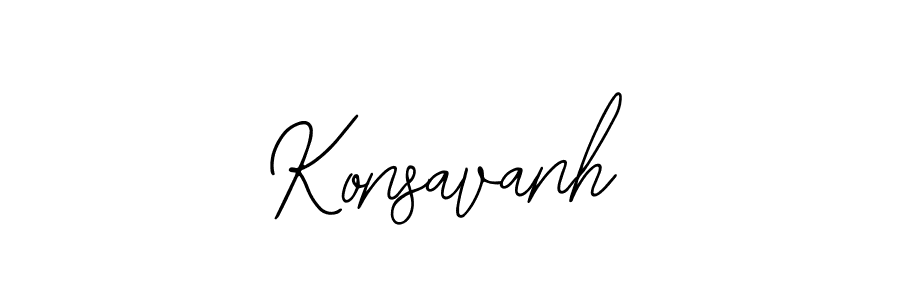 The best way (Bearetta-2O07w) to make a short signature is to pick only two or three words in your name. The name Konsavanh include a total of six letters. For converting this name. Konsavanh signature style 12 images and pictures png