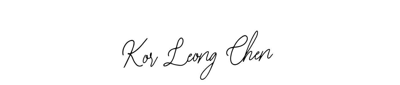 Bearetta-2O07w is a professional signature style that is perfect for those who want to add a touch of class to their signature. It is also a great choice for those who want to make their signature more unique. Get Kor Leong Chen name to fancy signature for free. Kor Leong Chen signature style 12 images and pictures png