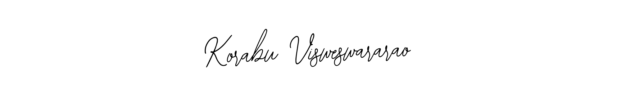 How to make Korabu Visweswararao name signature. Use Bearetta-2O07w style for creating short signs online. This is the latest handwritten sign. Korabu Visweswararao signature style 12 images and pictures png