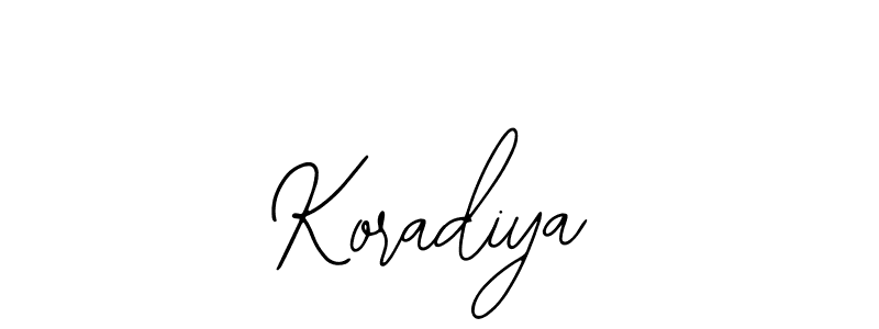 How to make Koradiya signature? Bearetta-2O07w is a professional autograph style. Create handwritten signature for Koradiya name. Koradiya signature style 12 images and pictures png