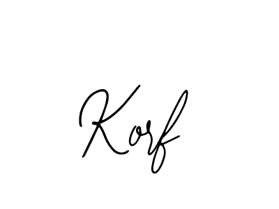 Use a signature maker to create a handwritten signature online. With this signature software, you can design (Bearetta-2O07w) your own signature for name Korf. Korf signature style 12 images and pictures png