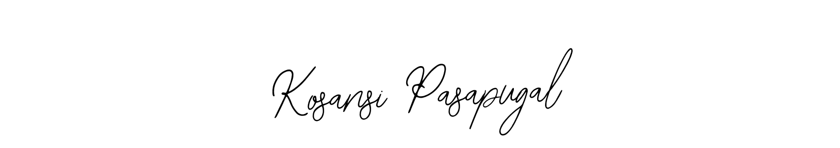 Similarly Bearetta-2O07w is the best handwritten signature design. Signature creator online .You can use it as an online autograph creator for name Kosansi Pasapugal. Kosansi Pasapugal signature style 12 images and pictures png