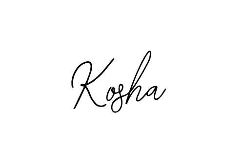 How to make Kosha name signature. Use Bearetta-2O07w style for creating short signs online. This is the latest handwritten sign. Kosha signature style 12 images and pictures png