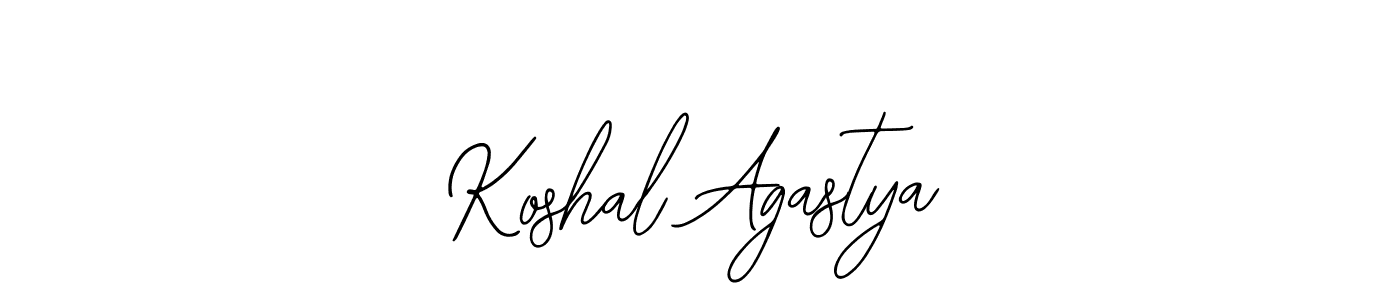 How to make Koshal Agastya signature? Bearetta-2O07w is a professional autograph style. Create handwritten signature for Koshal Agastya name. Koshal Agastya signature style 12 images and pictures png