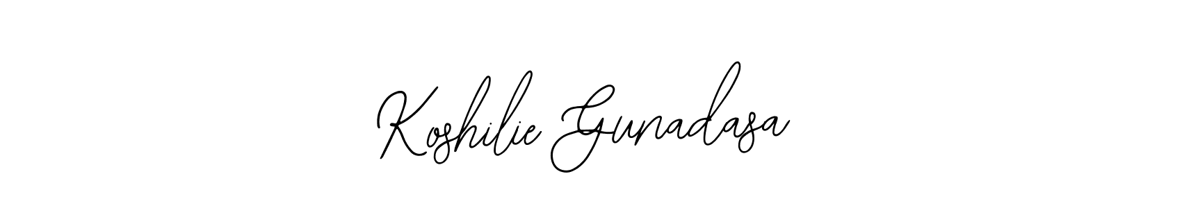 Also we have Koshilie Gunadasa name is the best signature style. Create professional handwritten signature collection using Bearetta-2O07w autograph style. Koshilie Gunadasa signature style 12 images and pictures png