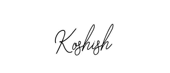 How to make Koshish name signature. Use Bearetta-2O07w style for creating short signs online. This is the latest handwritten sign. Koshish signature style 12 images and pictures png
