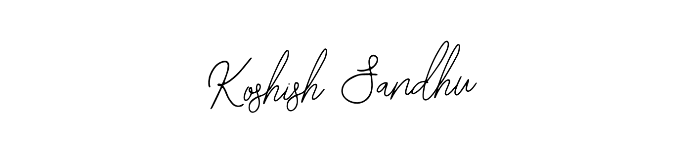 You should practise on your own different ways (Bearetta-2O07w) to write your name (Koshish Sandhu) in signature. don't let someone else do it for you. Koshish Sandhu signature style 12 images and pictures png