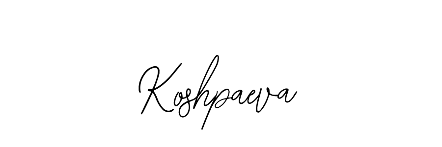 Use a signature maker to create a handwritten signature online. With this signature software, you can design (Bearetta-2O07w) your own signature for name Koshpaeva. Koshpaeva signature style 12 images and pictures png