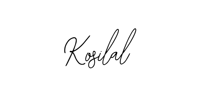 How to make Kosilal name signature. Use Bearetta-2O07w style for creating short signs online. This is the latest handwritten sign. Kosilal signature style 12 images and pictures png