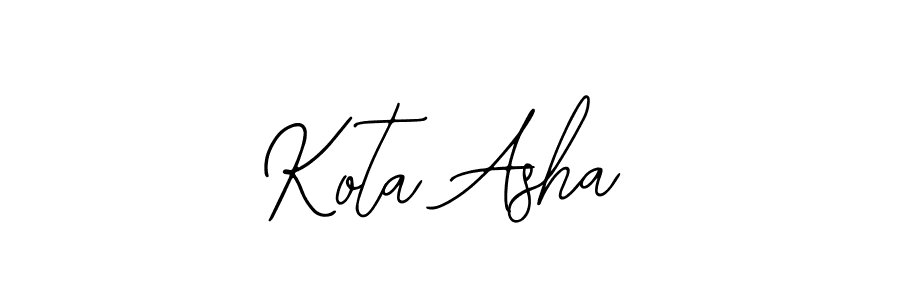 How to make Kota Asha name signature. Use Bearetta-2O07w style for creating short signs online. This is the latest handwritten sign. Kota Asha signature style 12 images and pictures png