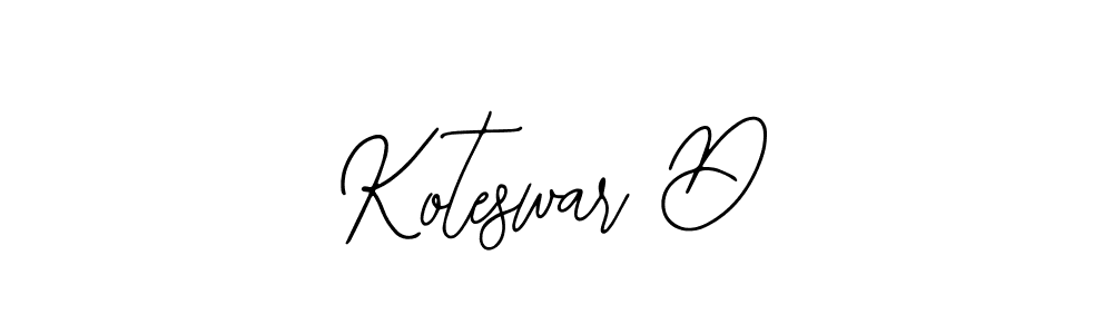 How to make Koteswar D name signature. Use Bearetta-2O07w style for creating short signs online. This is the latest handwritten sign. Koteswar D signature style 12 images and pictures png