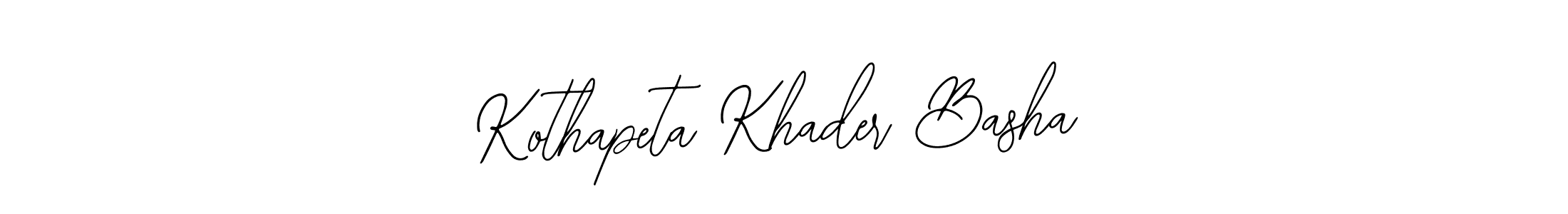 It looks lik you need a new signature style for name Kothapeta Khader Basha. Design unique handwritten (Bearetta-2O07w) signature with our free signature maker in just a few clicks. Kothapeta Khader Basha signature style 12 images and pictures png