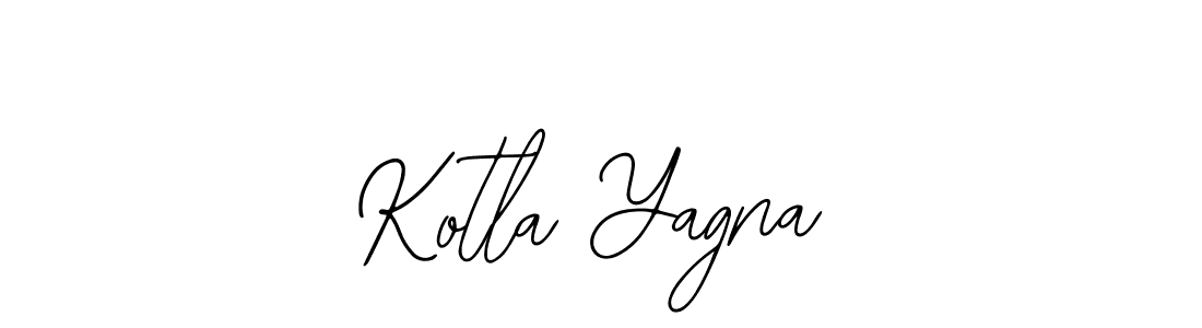 You should practise on your own different ways (Bearetta-2O07w) to write your name (Kotla Yagna) in signature. don't let someone else do it for you. Kotla Yagna signature style 12 images and pictures png