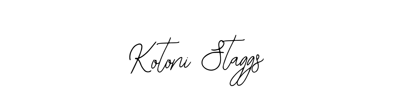 Design your own signature with our free online signature maker. With this signature software, you can create a handwritten (Bearetta-2O07w) signature for name Kotoni Staggs. Kotoni Staggs signature style 12 images and pictures png