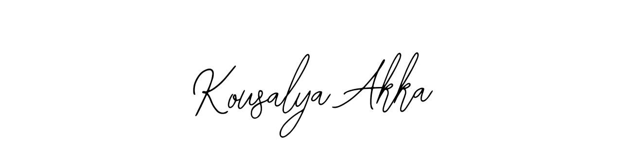 Also we have Kousalya Akka name is the best signature style. Create professional handwritten signature collection using Bearetta-2O07w autograph style. Kousalya Akka signature style 12 images and pictures png