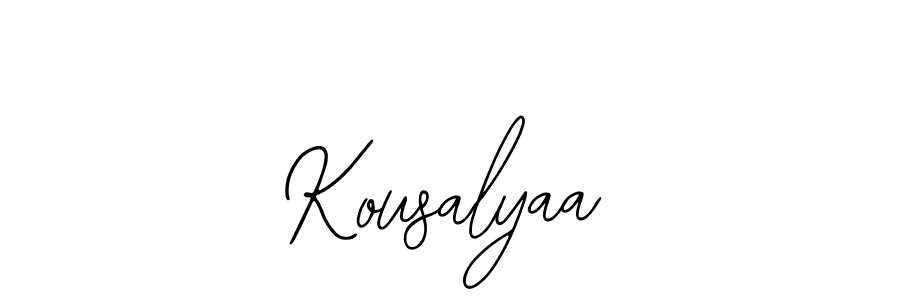 Use a signature maker to create a handwritten signature online. With this signature software, you can design (Bearetta-2O07w) your own signature for name Kousalyaa. Kousalyaa signature style 12 images and pictures png