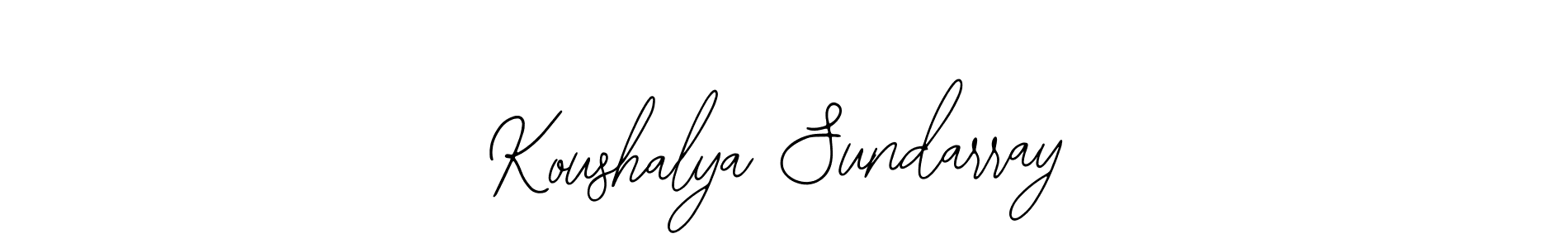 Design your own signature with our free online signature maker. With this signature software, you can create a handwritten (Bearetta-2O07w) signature for name Koushalya Sundarray. Koushalya Sundarray signature style 12 images and pictures png