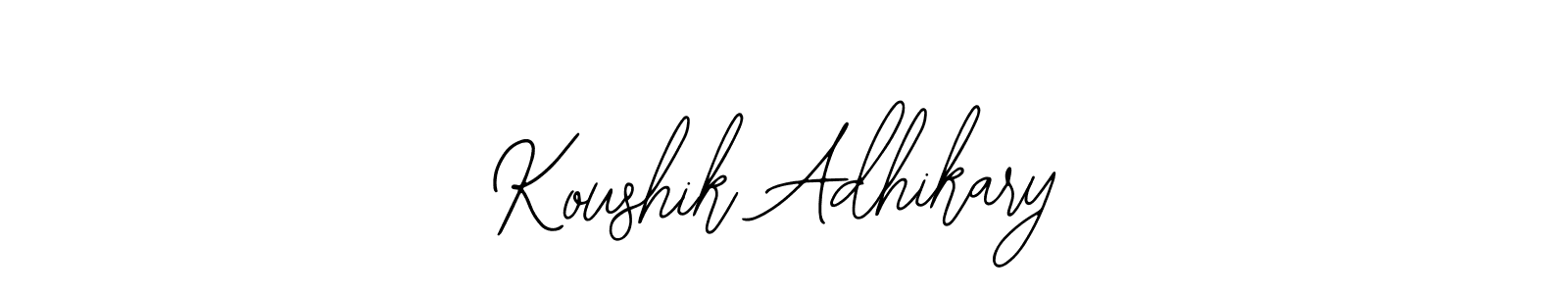 How to make Koushik Adhikary signature? Bearetta-2O07w is a professional autograph style. Create handwritten signature for Koushik Adhikary name. Koushik Adhikary signature style 12 images and pictures png