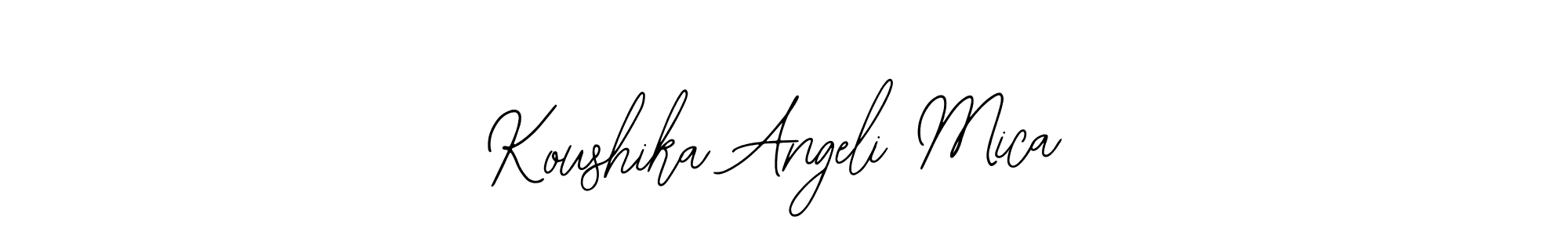 Make a short Koushika Angeli Mica signature style. Manage your documents anywhere anytime using Bearetta-2O07w. Create and add eSignatures, submit forms, share and send files easily. Koushika Angeli Mica signature style 12 images and pictures png