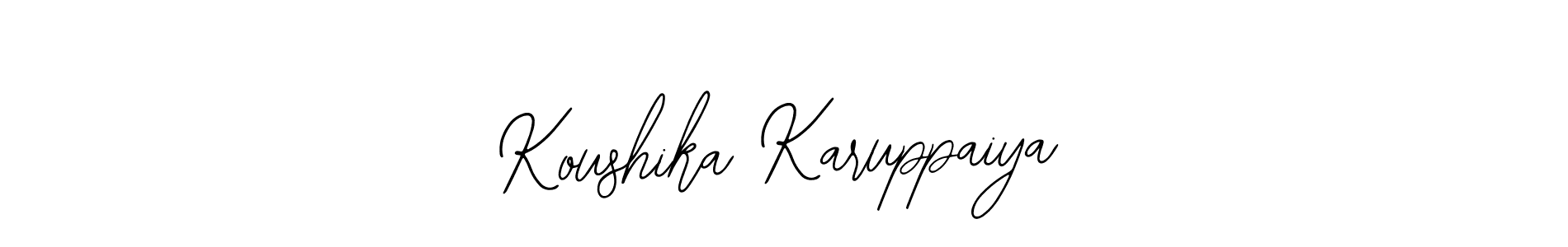 See photos of Koushika Karuppaiya official signature by Spectra . Check more albums & portfolios. Read reviews & check more about Bearetta-2O07w font. Koushika Karuppaiya signature style 12 images and pictures png