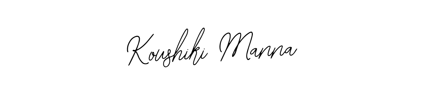 How to make Koushiki Manna signature? Bearetta-2O07w is a professional autograph style. Create handwritten signature for Koushiki Manna name. Koushiki Manna signature style 12 images and pictures png