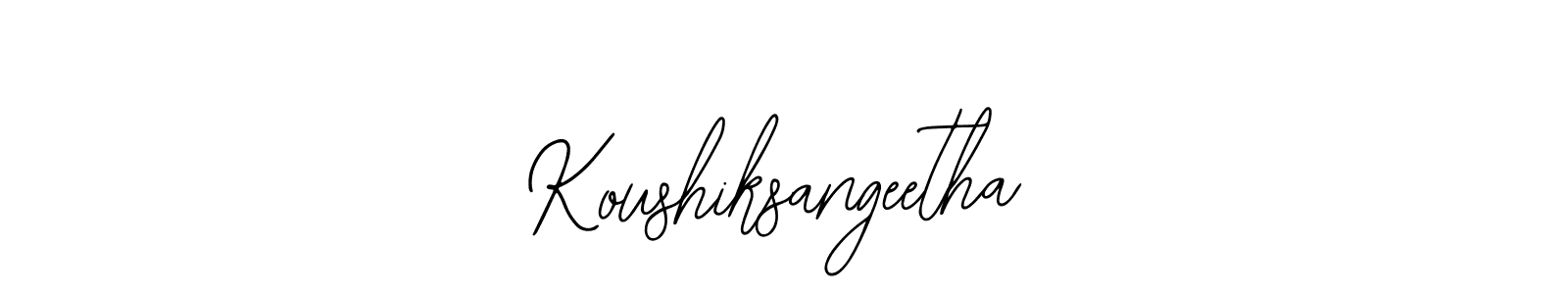 Make a short Koushiksangeetha signature style. Manage your documents anywhere anytime using Bearetta-2O07w. Create and add eSignatures, submit forms, share and send files easily. Koushiksangeetha signature style 12 images and pictures png