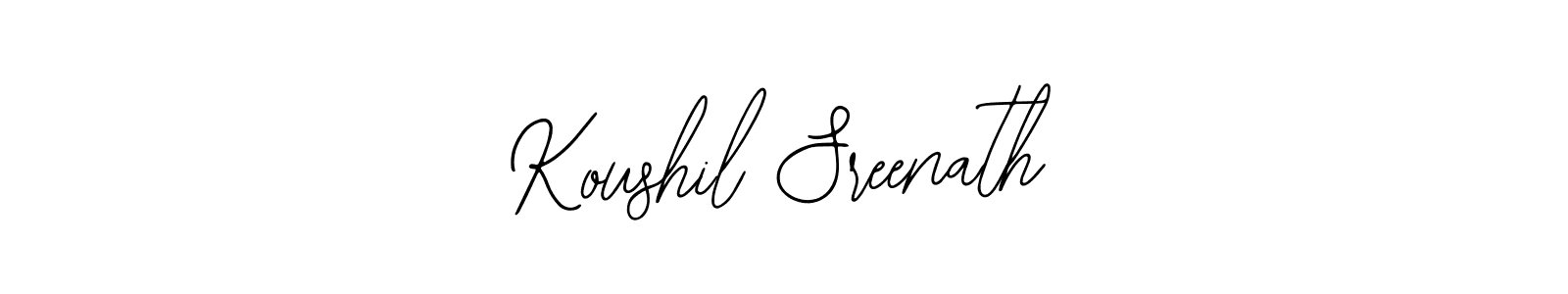 Make a beautiful signature design for name Koushil Sreenath. Use this online signature maker to create a handwritten signature for free. Koushil Sreenath signature style 12 images and pictures png