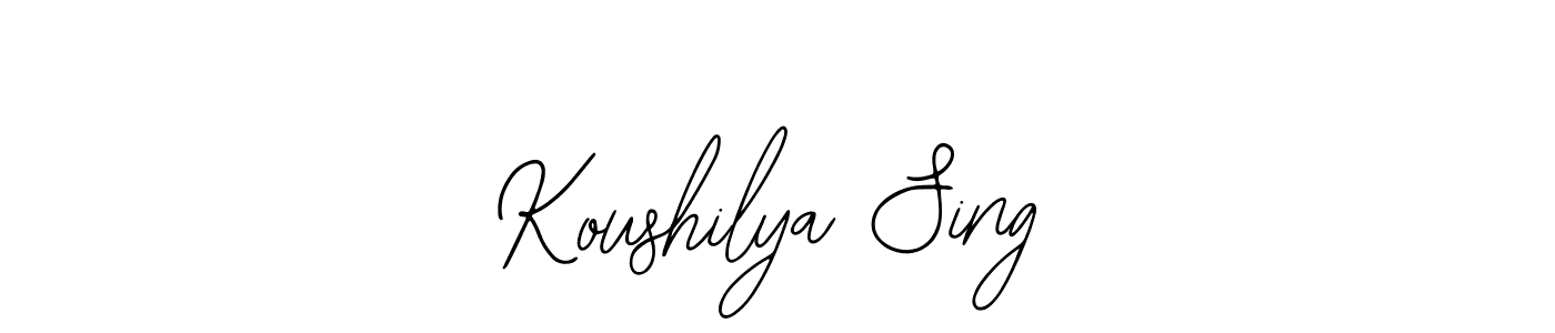 Design your own signature with our free online signature maker. With this signature software, you can create a handwritten (Bearetta-2O07w) signature for name Koushilya Sing. Koushilya Sing signature style 12 images and pictures png